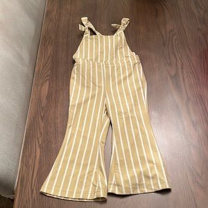 Baileys Blossoms baby girl flare overalls